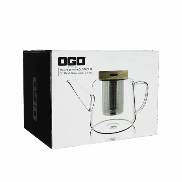 Photo du packaging de la théière OGO - 1L. Théière vendue dans cette boîte.