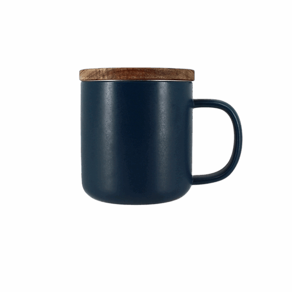 Photo de la tisanière OGO - Bleue 30cl. Bleu plutôt foncé, une anse, couvercle.