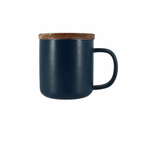 Photo de la tisanière OGO - Bleue 30cl. Bleu plutôt foncé, une anse, couvercle.