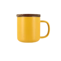 Photo tisanière OGO - jaune 30cl. Jaune vif, une anse, couvercle.